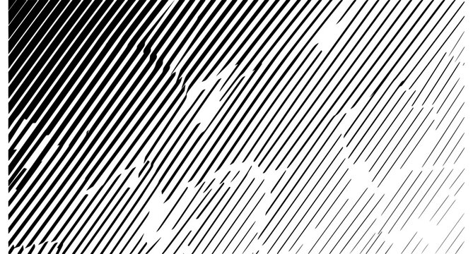 Abstract Diagonal Halftone Line Gradient Pattern with Modern Geometric Vector Texture