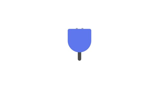 Animated Shield Toggle Switch Icon on White Background Seamless Loop &mdash; Security and Protection Concept
