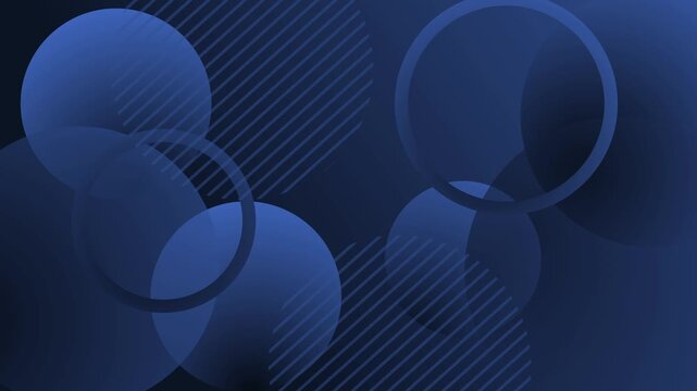 Abstract background with overlapping circles and diagonal lines modern geometric design with soft gradients animation