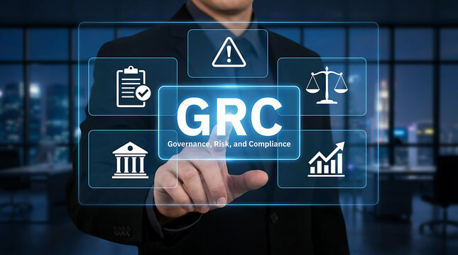 GRC Governance Risk Compliance Digital Dashboard Business Risk Management Interface