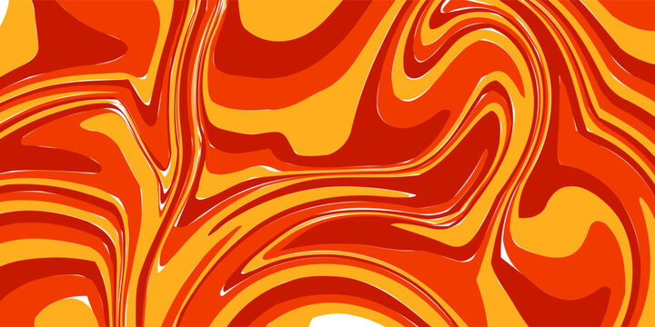 A vibrant abstract background showcasing fiery red and orange liquid swirls with bright, glowing accents.