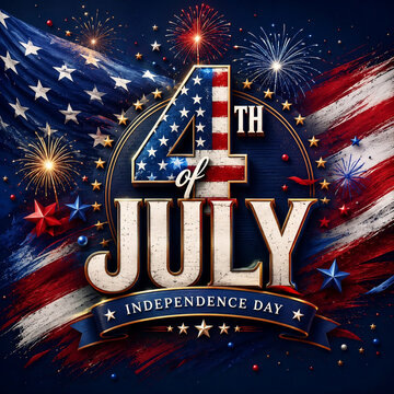 Fourth of July American Flag Patriotic Independence Day Celebration Background