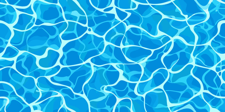 Water ripple pattern a seamless blue vector illustration