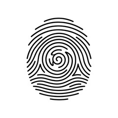 Fototapeta premium Fingerprint Pattern Identification Mark Symbol.