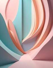 Abstract colorful curved shapes design.