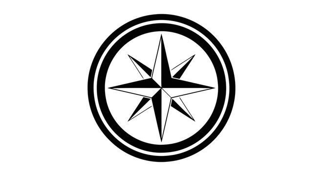 Vector illustration of compass rose icon vector illustration on a transparent background