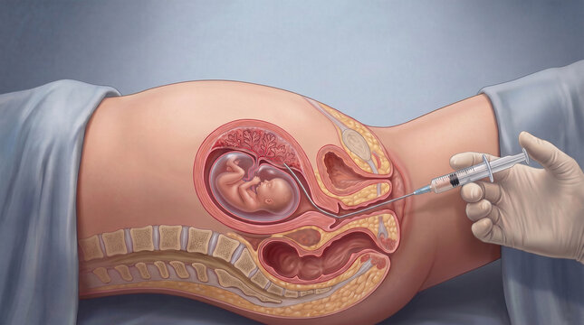 Transcervical Chorionic Villus Sampling (CVS) Procedure.