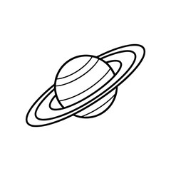 Saturn planet with ring system. © merdianingsihrennyul