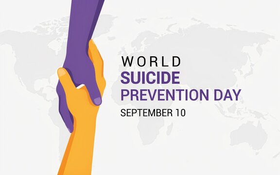 World suicide prevention day concept with holding hands