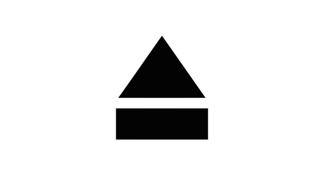 Vector illustration of eject symbol icon, vector illustration on a transparent background