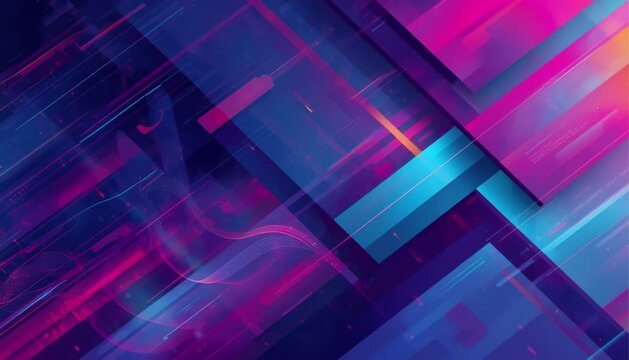 Layered geometric forms vector illustration featuring a vibrant and colorful abstract composition with diagonal lines shapes layers digital art gradients