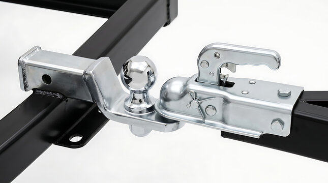 Heavy Duty Metal Trailer Hitch Ball Receiver Coupling System for Secure Towing Connection