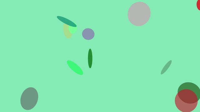 Organic shapes drift softly against a mint green background with subtle light shifts