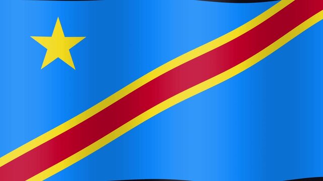 DR Congo national flag motion animation background