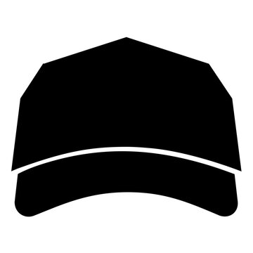 Clean flat vector line icon of a goalkeeper cap with visor, useful for football gear catalogs, team apps, and match equipment illustrations.