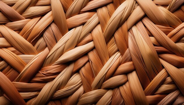 flat texture of raffia fiber weave pattern filling frame evenly