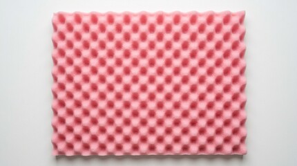 Obraz premium Packing Foam Anti-static Pink Foam Sheet with Convoluted Egg Crate Surface Texture on White Background Overhead LED - Industrial Stock Photo