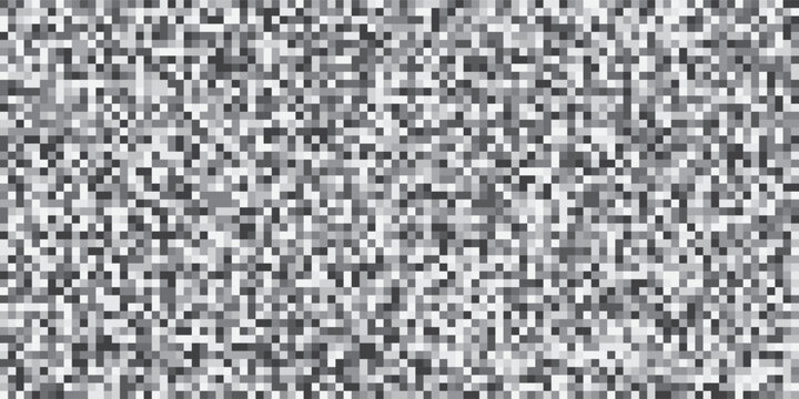 Grayscale Pixel Noise Background Texture With Abstract Static TV Glitch Pattern For Digital Design