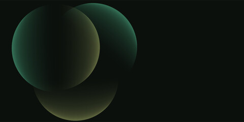 Two planets are partially illuminated with a crescent of light against the vast darkness of space, one glowing yellow-green and the other teal. © Ahmad