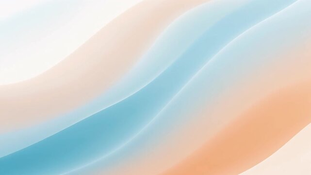 Clean Abstract Motion Background with Soft Flowing Blue and Orange Waves for Wellness and Health Commercials