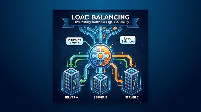 Network load balancing diagram for high availability data distribution