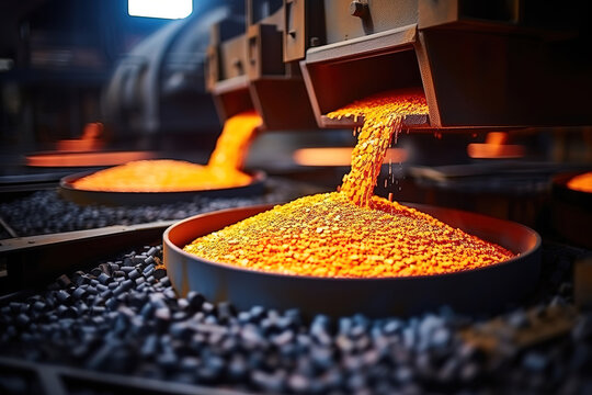 Iron pellet production in rotating drum at Sokolovo-Sarbay mining plant