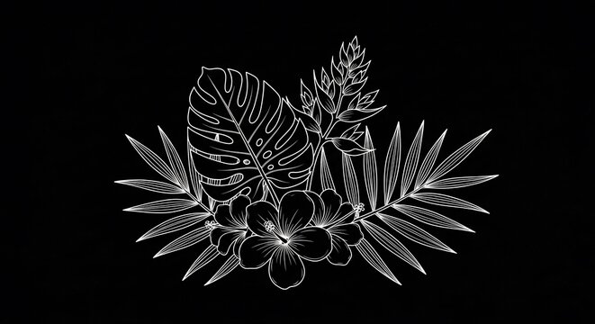 黒夜に咲く、清涼な光の植物画