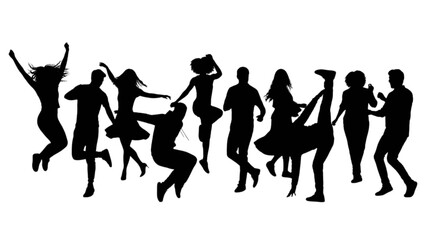 Obraz premium People dancing together in a joyful group
