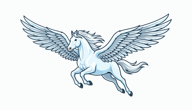 pegasus bird clipart vector illustration