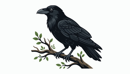 crow bird clipart vector illustration © Nayon