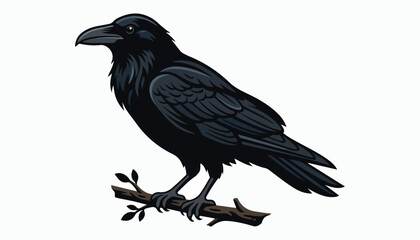 crow bird clipart vector illustration © Nayon