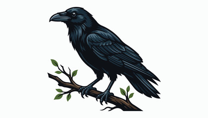 crow bird clipart vector illustration © Nayon