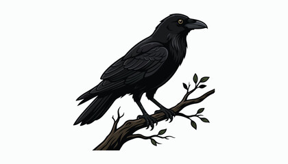 crow bird clipart vector illustration © Nayon