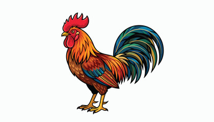 rooster bird clipart vector illustration © Nayon