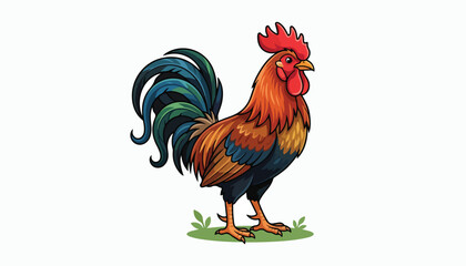 rooster bird clipart vector illustration © Nayon