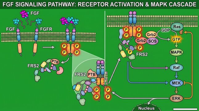 The fgf signaling pathway receptor activation and mapk cascade biological process