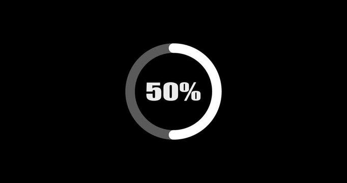 Pie chart animated video with 89 percent element on a transparent background animation. Business and finance theme visual data representation for finance