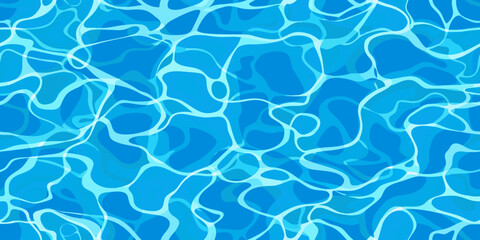 Obraz premium Water ripple pattern a seamless vector illustration in shades of blue