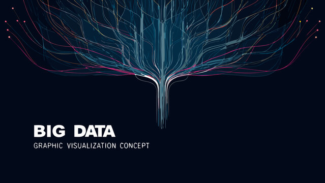 Abstract Network Pattern With Branching Lines Vector Illustration