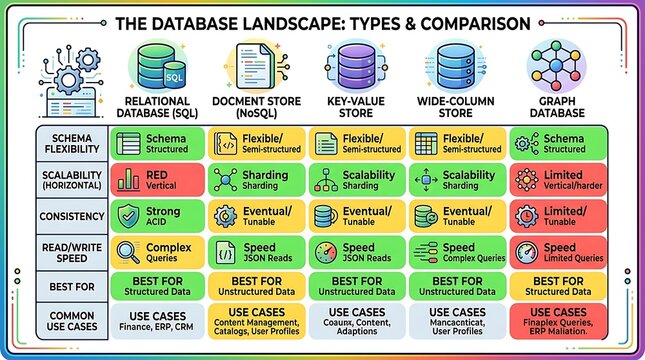 Comparative guide to various database types and architectures