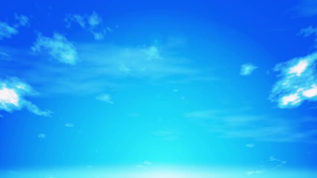青空に流れる雲