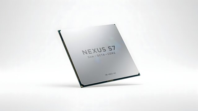 Modern Qualcomm Snapdragon Nexus S7 processor with Octa-Core technology on sleek background