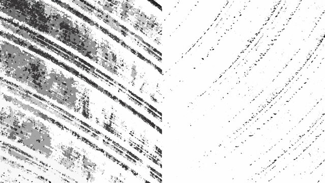 Grunge texture with distressed brush strokes a black and white pattern with a rough weathered appearance abrasive