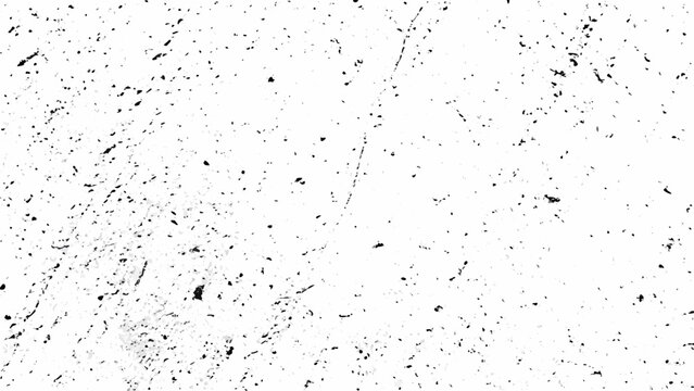 Distress overlay texture with scattered black specks on a white background creating a grunge effect abrasion aged