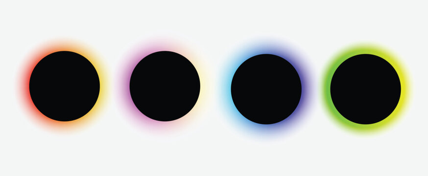 
A set of glowing neon circle frames in varied colors on a light backdrop, perfect for app icons, game interfaces, and digital UI kits. Versatile border element collection suited for developers and de
