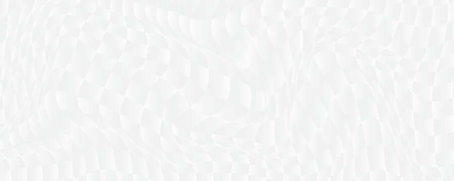 White tech geometric background. Abstract squared tile pattern texture. Light gray volume cube cover backdrop. Futuristic mosaic grid design wallpaper. Vector block illustration concept