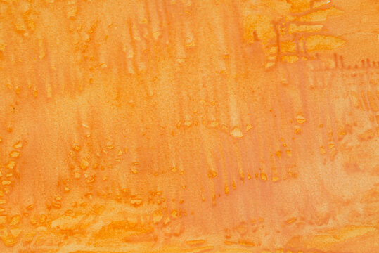 orange painted watercolor background texture