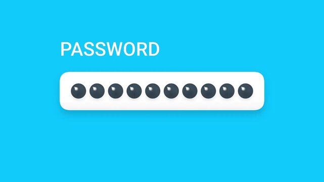 password input fields with dots and denied access message, security concept