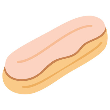 Cream Filled Eclair Illustration