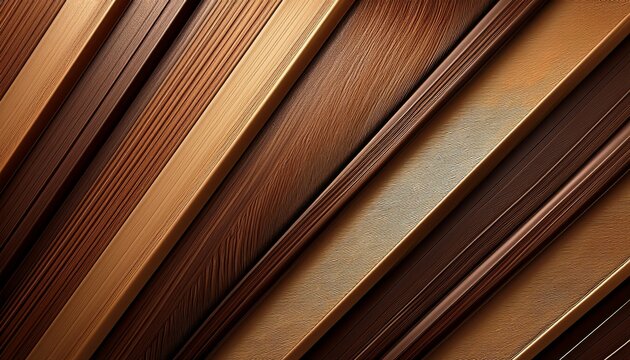 Diagonal Fluted Panel Wall Texture Featuring Brown And Tan Stripes